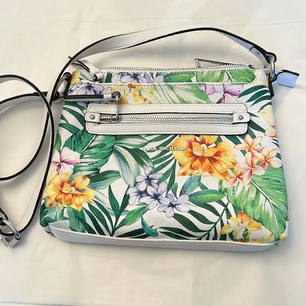 Dana Buchman Pretty Floral Crossbody in Excellent Condition